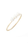 EF COLLECTION PEARL STACKING RING,EF-60256-YG-6