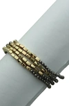 OLIVIA WELLES GLASS BEADED STRETCH BRACELET