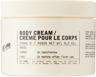 Le Labo Basil Body Cream, 250 ml In White