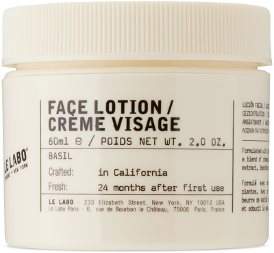 Le Labo Basil Face Lotion, 60 ml In N/a