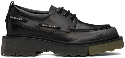 Off-white Sponge Lace-up Derby Shoes In Black