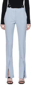 Off-white Blue Basic Trousers In Light Blue