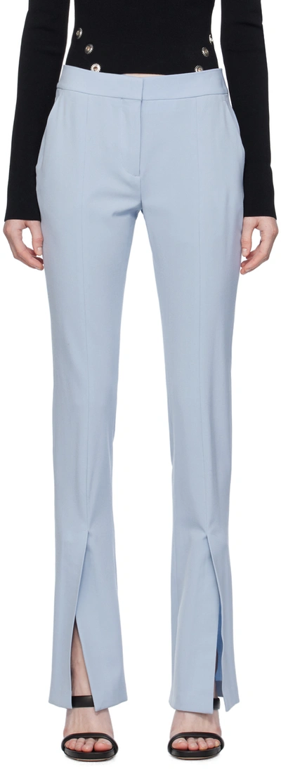 Off-white Blue Basic Trousers In Light Blue