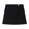 Maje Asymetric Wrap Miniskirt In Noir