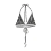 Maje Glittery Triangle Top In Argent