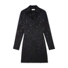 Zadig & Voltaire Star-print Silk Minidress In Black