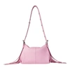 Maje Womens Roses Miss M Mini Leather Shoulder Bag In Pink