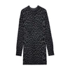 Zadig & Voltaire Zadig&voltaire Womens Charcoal Malia Leopard-print Cashmere Mini Dress In Charcoal