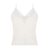 Maje Leatonie Lace Trim Silk Camisole In Ecru