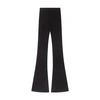 Maje Pariso Flare Leg Pants In Noir