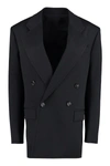 Bottega Veneta Women's Double-breasted Wool Blazer In Black