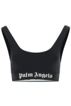 Palm Angels Black Classic Logo Sport Bra In Nero