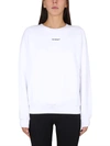 Off-white Tie-dye Arrow Relaxed Sweatshirt In Bianco