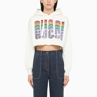 Gucci Cotton Sweatshirt With  Embroidery In White