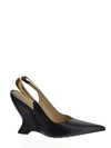 Bottega Veneta Embellished Leather Slingback Pumps In Black