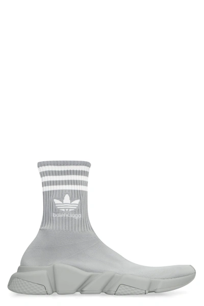 Balenciaga X Adidas Speed Sock Sneakers In Grey | ModeSens