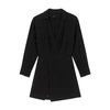 Maje Ilanie Long Sleeve Romper In Noir