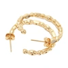 Maje Mixed Cubic Zirconia C Hoop Earrings In Gold Tone In Or