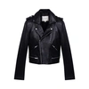 Maje Lambskin Jacket In Noir