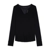 Zadig & Voltaire Star-buttons Henley-neck T-shirt In Schwarz
