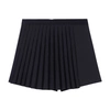 Maje Straight-fit Pleated Shorts In Noir
