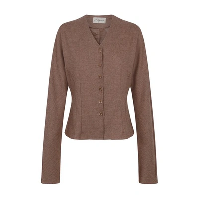 Cortana Lanna Jacket In Virgin Wool And Cashmere In Cappuccino