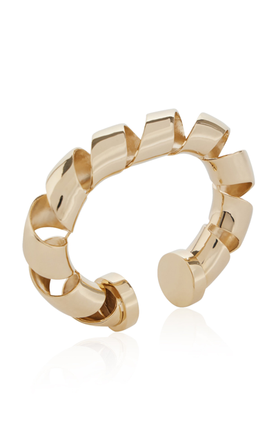 Rabanne Xl Link Twist Cuff Bracelet In Gold