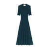 Maje Cutout Ribbed-knit Midi Dress In Vert_bouteille