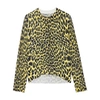 Zadig & Voltaire Markus Leopard Spot Cashmere Crewneck Sweater In Jonquil