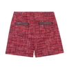 Maje Chain-link Trim Tweed Shorts In Rouge