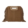 Maje Camel Mini M Tassel-trimmed Suede Shoulder Bag 1 Size