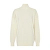 The Row Diye Silk-cotton Turtleneck Sweater In Porcelain