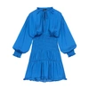 Maje Blue Smocked Dress