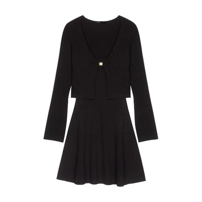 Maje 2 In 1 Knit Dress For Fall/winter In Black