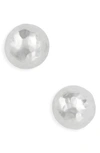 Ippolita Glamazon Sterling Silver Hammered Ball Stud Earrings In Silver