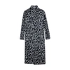 Zadig & Voltaire Leopard-print Cardigan Coat In Ardoise