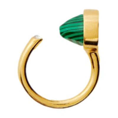 Maje Bistone Mixed Gemstone Open Ring In Gold Tone In Or