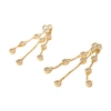 Maje Womens Or Nelibo Crystal-embellished Gold-tone Brass Drop Earrings In Or