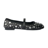Maje Ballet Flats With Silver-tone Studs In Noir