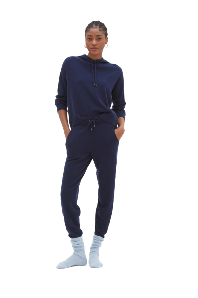 Loop Cashmere Cashmere Joggers In Midnight Blue