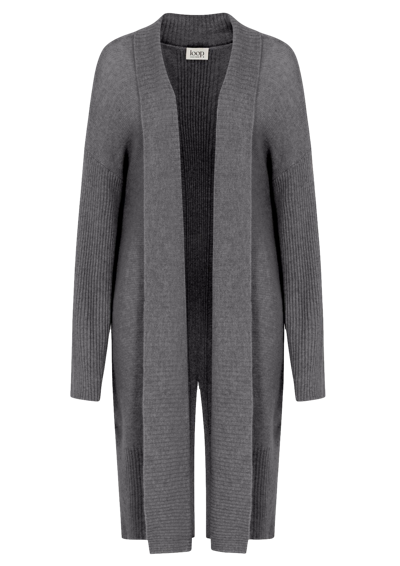 Loop Cashmere Cashmere Edge To Edge Cardigan In Pewter Grey