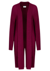 LOOP CASHMERE CASHMERE EDGE TO EDGE CARDIGAN IN BAROLO RED