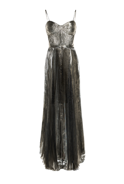 Maria Lucia Hohan Lethia Long Dress In Silver