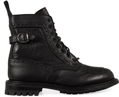 Tricker's Leather Lace In Black