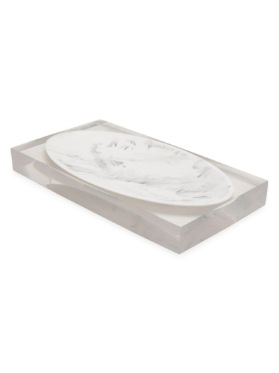 Kassatex Ducale Resin Tray In White Black