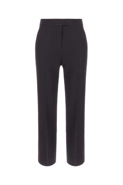 Tory Burch Cropped Straight Leg Trousers In Black