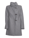 Fay Virginia Hook-fastened Coat In Gray
