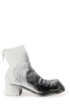 GUIDI GUIDI PAINTED EFFECT FRONT ZIPPED ANKLE BOOTS