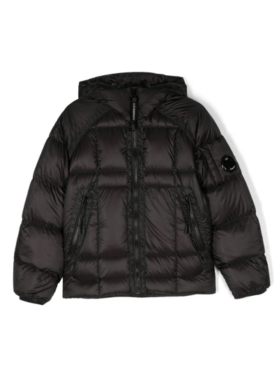 C.p. Company Kids' Lens-detail Padded Jacket In Black