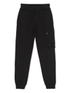 C.p. Company Elasticated Waistband Track Pants In Black